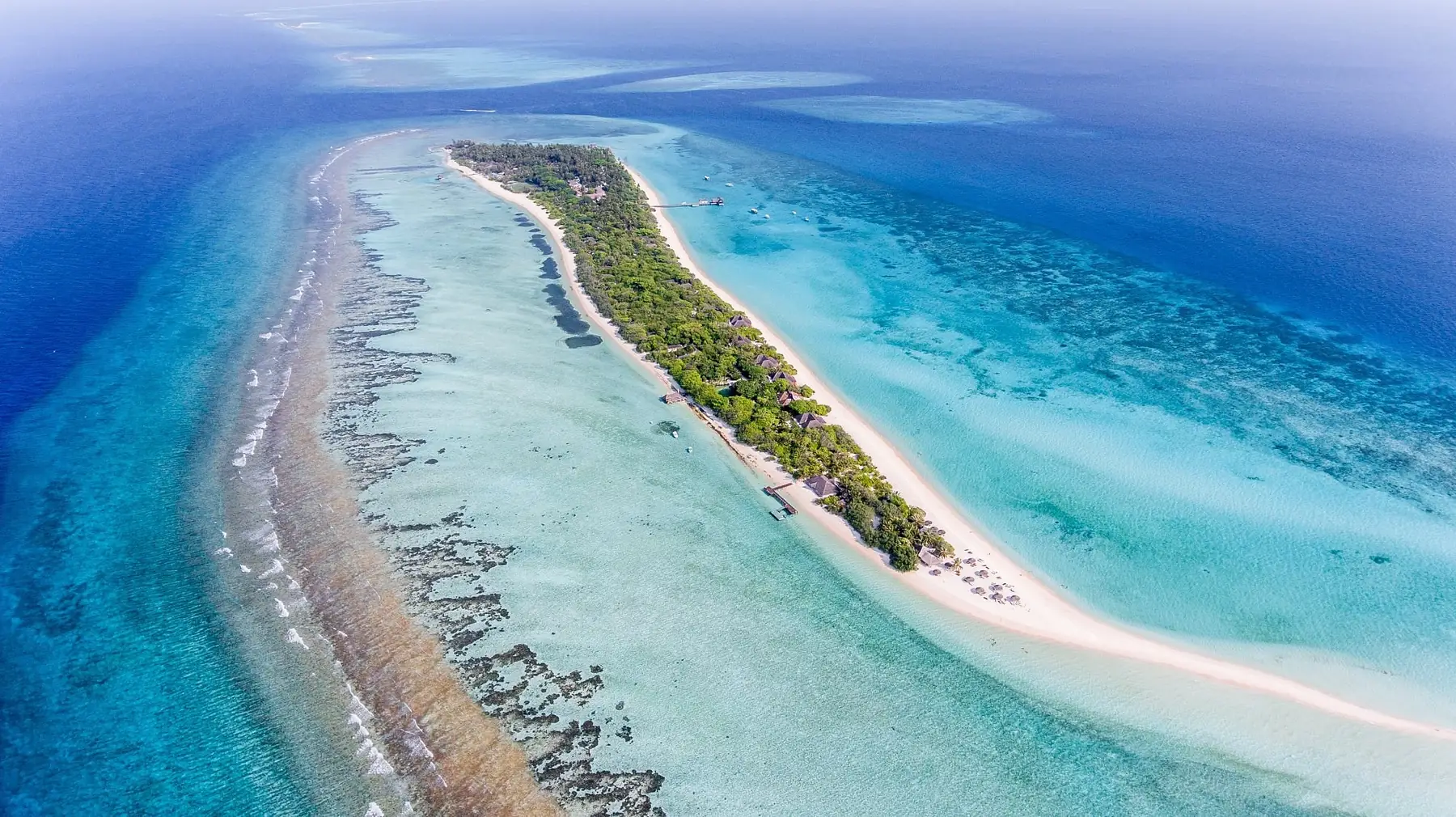 Aerial view of Palm Beach Island Resort & Spa Maldives